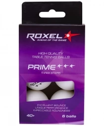 Мяч для настольного тенниса 3* Prime, белый, 6 шт., фото 1
