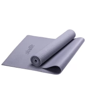 Коврик для йоги FM-101 PVC 173x61x1,0 см, серый