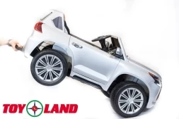 Двухместный 4х4 электромобиль Lexus LX570 с пультом 4WD (Серебристый) BK - F570, фото 6