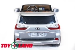 Двухместный 4х4 электромобиль Lexus LX570 с пультом 4WD (Серебристый) BK - F570, фото 3