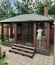 Мангальная беседка с печкой ЗАБАВА
