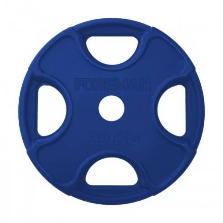 Обрезиненный диск FOREMAN FMPRR-20KGBL (20 кг), фото 1