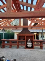 Печь Аристократ 814 Радиальный кирпич красный с коричневым