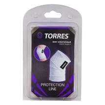 Бинт эластичный &quot;TORRES&quot;, на ногу, эластичный нейлон, бело-черный