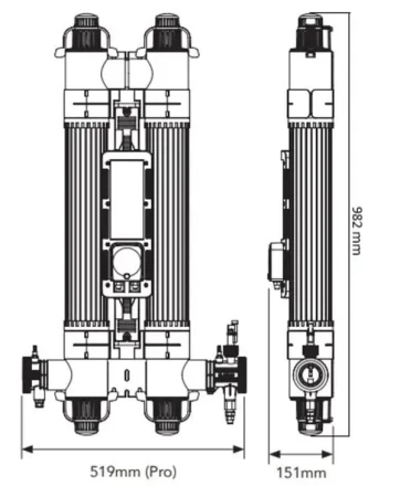 Ультрафиолетовая установка Elecro Quantum QP-130 с дозирующим насосом, фото 4