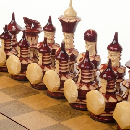 Шахматы резные ручной работы дорожные, фото 1