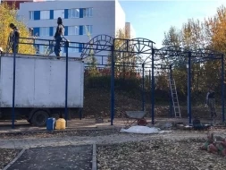 Арочный навес над тренажерной площадкой, фото 4