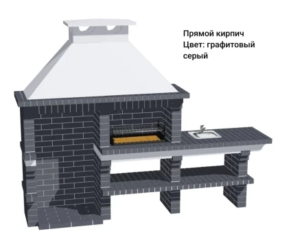 Печь Аристократ 814 Прямоугольный кирпич графитовый серый, фото 8