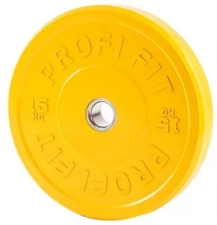 Диск для штанги каучуковый, цветной PROFI-FIT D-51, 15 кг, фото 5