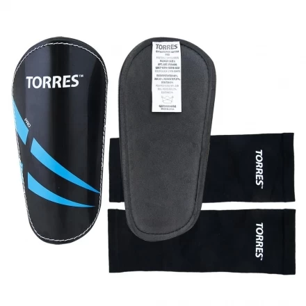 Щитки профессиональные &quot;TORRES Pro&quot;, р.M, черно-сине-белый , фото 1