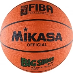 Мяч баск. &quot;MIKASA 1150&quot;  р.7, резина, FIBA III категории, бут.кам, нейл.корд, оранж-чер