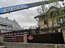 Односкатный навес на четырех опорах