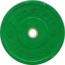 Диск для штанги каучуковый, цветной PROFI-FIT D-51, 10 кг