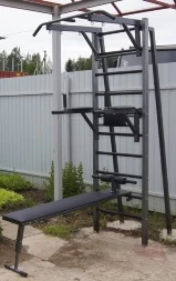Шведская стенка для улицы EffectSport ПРОФ(У)-ДСК35-БП35-ДГВ, фото 1