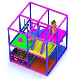 Детский игровой лабиринт «Малыш с крышей» 5,6м² (2,35*2,35*2,5м), фото 2