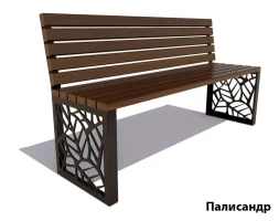 Парковая скамейка Севастополь, Лиственница (без подлокотников) 2,5 м, фото 1