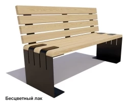 Скамейка уличная «Симферополь» без подлокотников, Лиственница 0,6 м, фото 7