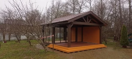 Закрытая беседка ФЛОРТ с барбекю, фото 3