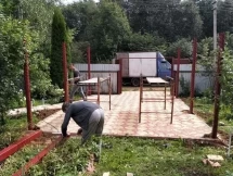 Навес арочный волной