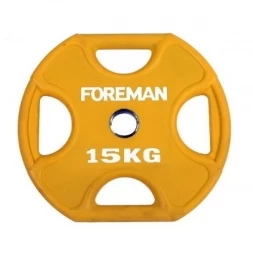 Диск X-Training уретановый цветной FOREMAN FM/UPX-15KG-YL (15 кг)