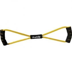 Эспандер трубчатый PROFI-FIT, &quot;восьмерка&quot;, желтый, сопротивление слабое 3,5 кг, фото 1