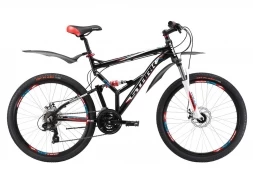 Велосипед Stark'17 Jumper 26.2 FS D черно-красный 18&quot;