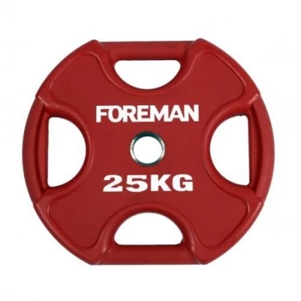 Диск X-Training уретановый цветной FOREMAN FM/UPX-25KG-RD (25 кг), фото 1