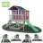 Игровой дом с горкой 550 крaсный