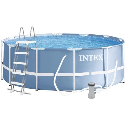 Бассейн каркасный INTEX &quot;Фрейм Призма&quot; 26718FR (3,66х1,22 м, с фильтр-насосом и лестницей, фото 1