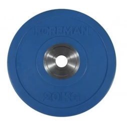 Диск бампированный обрезиненный цветной FOREMAN FM/BM-20KG-BL (20 кг)