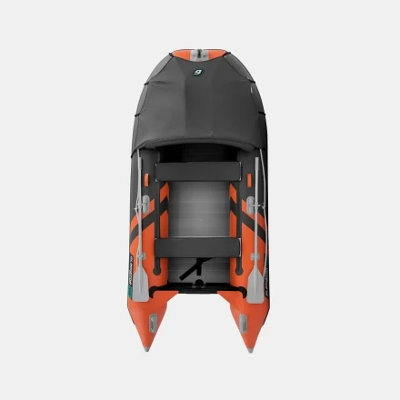Gladiator C 330 AL ACTIVE Оранжево-темносерый моторная лодка ПВХ Алюминиевый пайол, фото 4