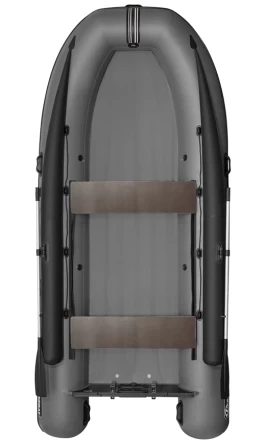 Моторная лодка ПВХ Фрегат 390 FM Jet/L/S (ФМ Джет/Л/С) с фальшбортом Серый, фото 1
