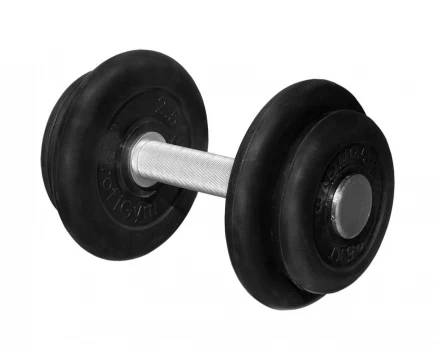 Гантель «PROFIGYM» неразборная с хромированной ручкой 8,5 кг, черная ГНР-8,5, фото 1