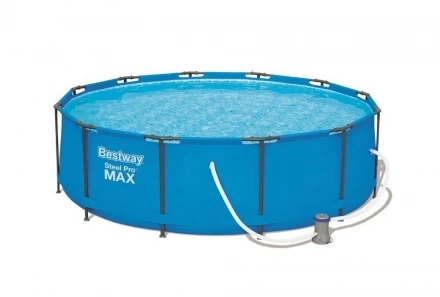 Бассейн Bestway Steel Pro Max 56418 (366х100см, 9150л., насос-фильтр, лестница), фото 1