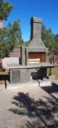 Печь № 20А — Печь Барбекю с большой топкой и печью под казан (фактура под кирпич), фото 5