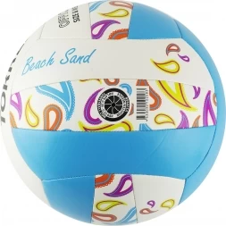 Мяч вол. пляжн. &quot;TORRES Beach Sand Blue&quot; арт.V32095B, р.5, синт.кожа (ТПУ),маш.сш,бут.к,бел-голуб, фото 4