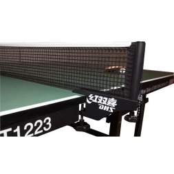 Сетка для наст. тенниса DHS P145 ITTF,в компл.с мет.стойками,ITTF Ap,измерит.высоты, синяя
