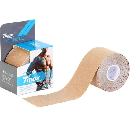 Тейп кинезиологический Tmax Synthetic Biege (5 см x 5 м), арт. 423310, телесный, фото 1