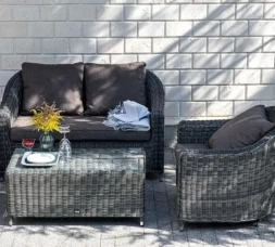 Зона 7 Кон Панна лаунж-зона из искусственного ротанга, цвет графит, фото 16