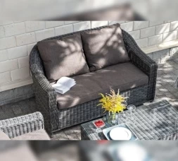 Зона 7 Кон Панна лаунж-зона из искусственного ротанга, цвет графит, фото 8