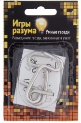Головоломка Игры разума &quot;Умные гвозди&quot; № 1, уровень сложности 1
