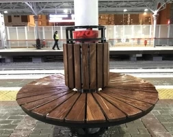 Скамейка вокруг дерева или столба TORUDA 020 без кашпо, фото 6
