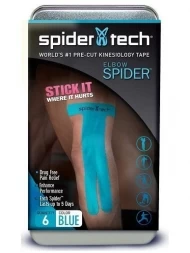 Тейп преднарезанный для локтя SpiderTech, 6 шт., фото 1