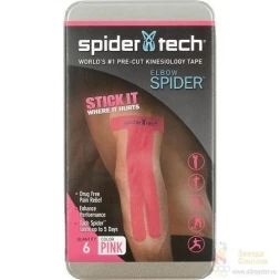Тейп преднарезанный для локтя SpiderTech, 6 шт., фото 2
