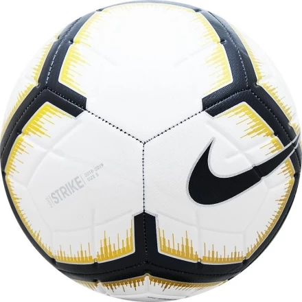Мяч футбольный любительский &quot;NIKE Strike&quot;, р.5, бело-черно-золотистый , фото 1