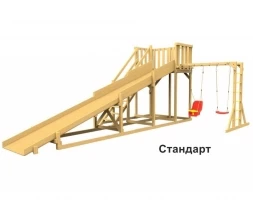 Деревянная зимняя горка Сорбет Мята №3 с рукоходом, фото 5