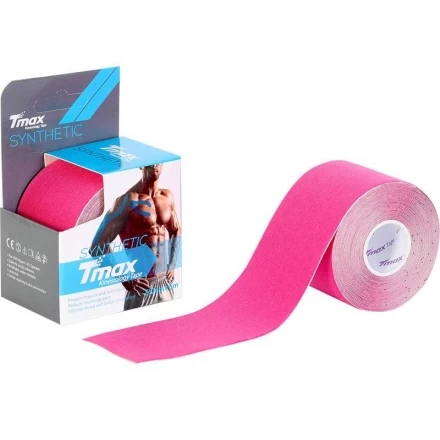 Тейп кинезиологический Tmax Synthetic Pink (5 см x 5 м), арт. 423334, розовый, фото 1