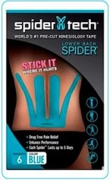 Тейп преднарезанный для нижней части спины SpiderTech, 6 шт., фото 3