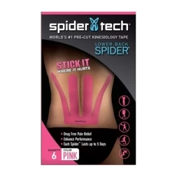 Тейп преднарезанный для нижней части спины SpiderTech, 6 шт., фото 1