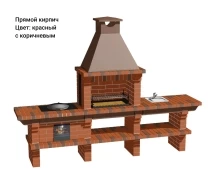 Печь Аристократ 7142 Радиальный кирпич красный с коричневым